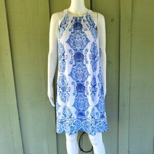NWT SOMA Bliss Blue White Bra Dress Small S